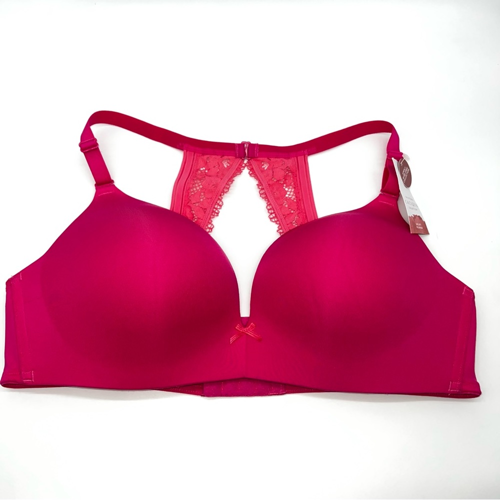 Cacique Fuchsia Lace Back Bra